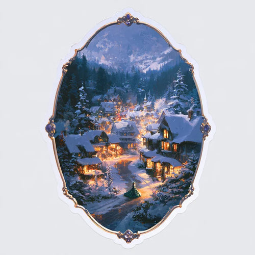 Alpine Village Oval — Printed