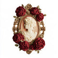 Burgundy Cameo — Printed