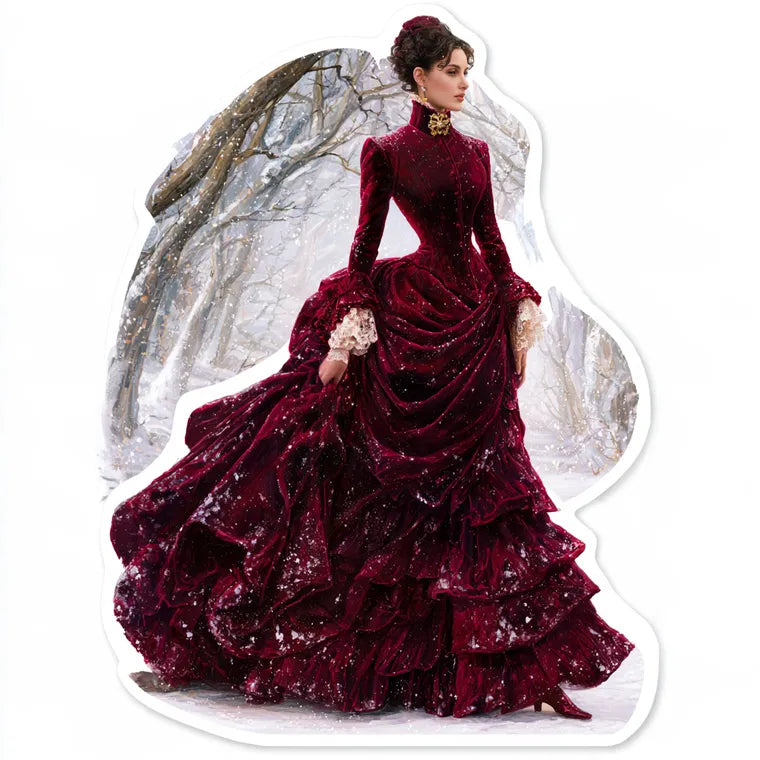 Burgundy Velvet Gown