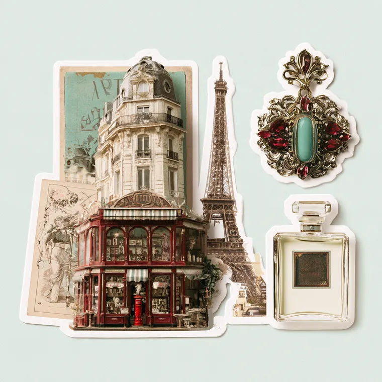 Eiffel Boutique Collage — Printed