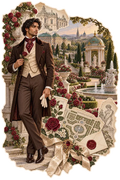 Gentleman in a Viennese Rose Garden — Printed