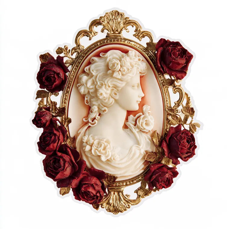 Gilded Rose Cameo — Printed