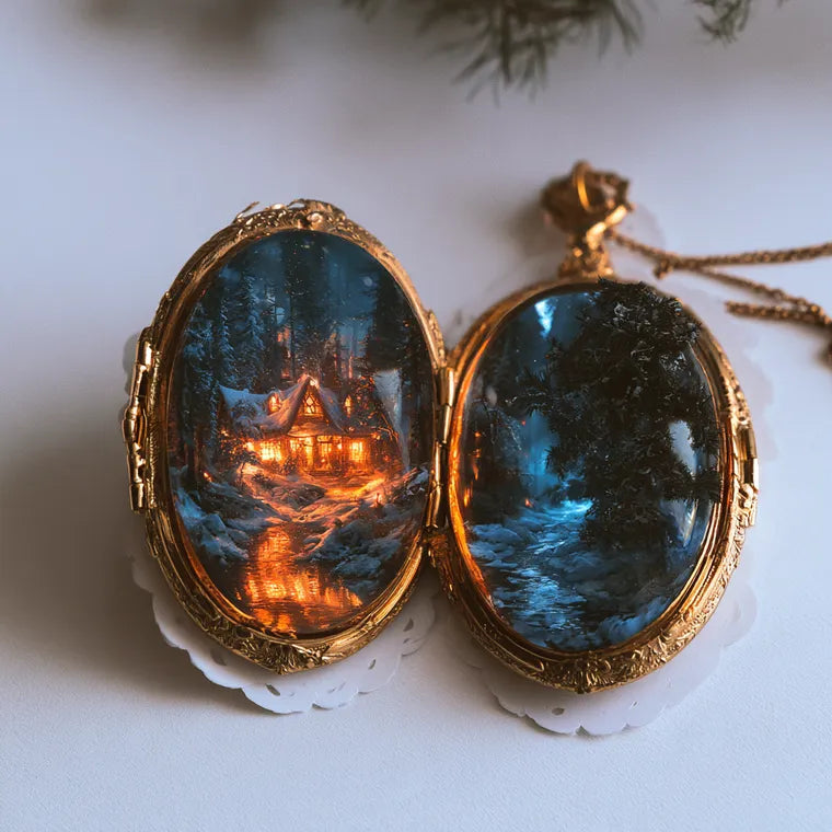 Glowing Cottage Locket — Printed