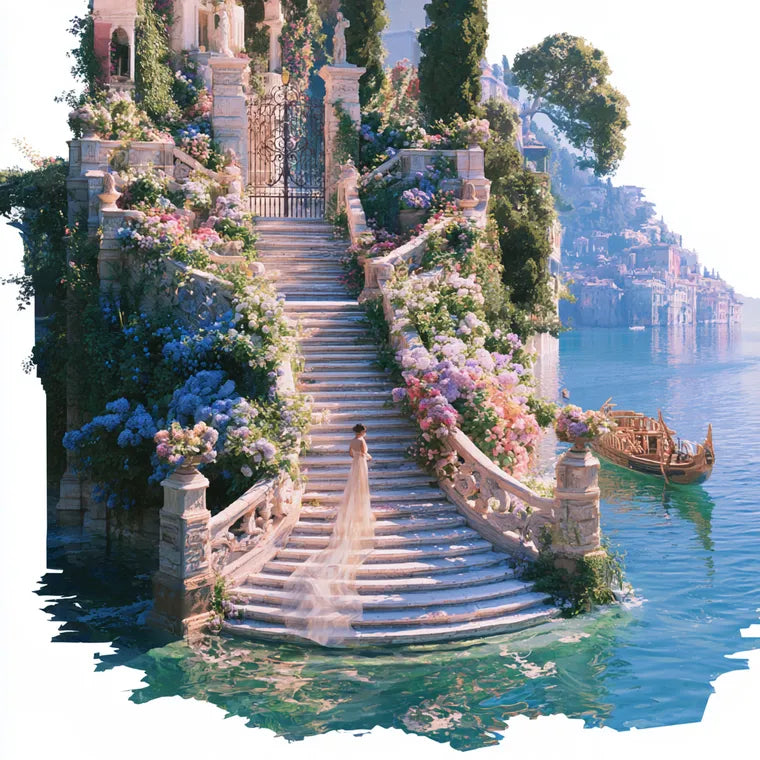 Hydrangea Staircase — Printed