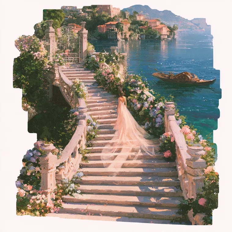 Lakeside Rose Stairway — Printed