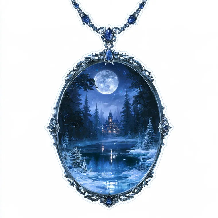 Moonlit Sapphire Pendant — Printed