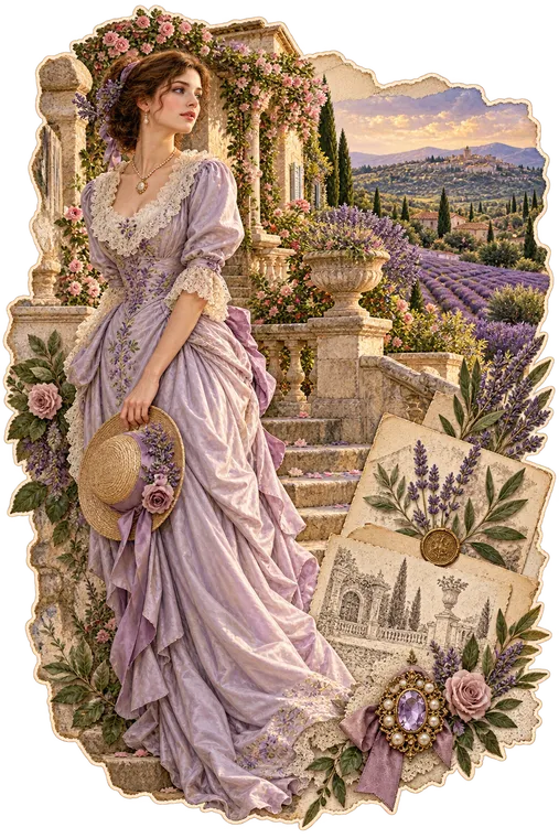 Provençal Lavender Terrace — Printed