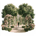 Rose Arbor Stroll — Printed