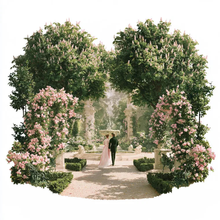 Rose Arbor Stroll — Printed
