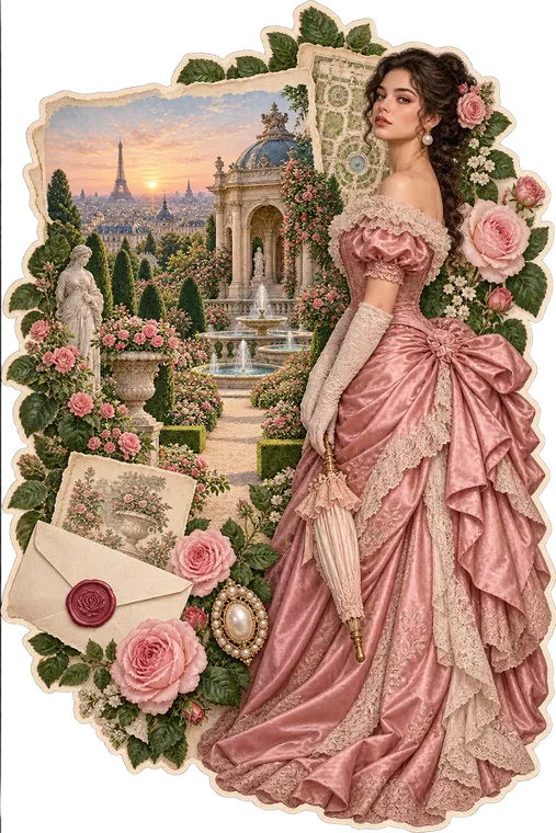 Rose Garden in Paris — Printed