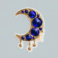 Sapphire Crescent Charm