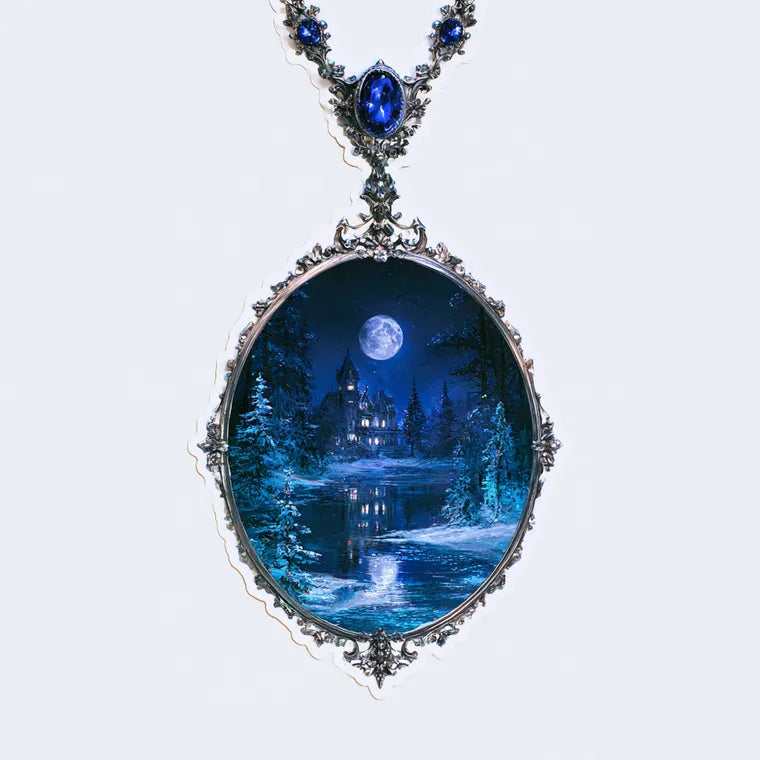 Sapphire Lake Locket — Printed