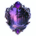 Twilight Amethyst Mirror — Printed