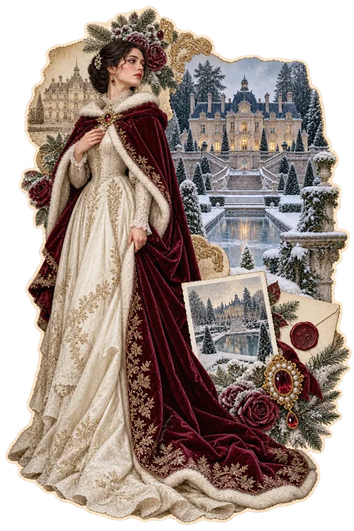 Winter Château Garden